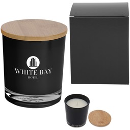 Scented Custom Soy Candle w/ Bamboo Lid